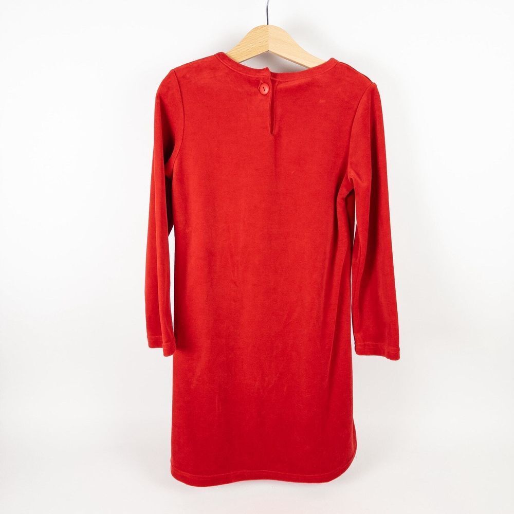 NEW Vintage 90s Sweet Potatoes Velour Cat Princess Dress Made in USA Red Sz 6X - Picture 3 of 10